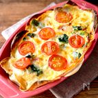 火を使わない！ グラタン皿で簡単♪【餃子の皮キッシュ】