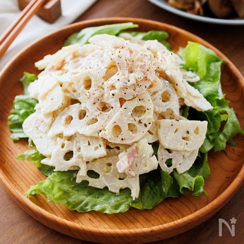『れんこんのからしマヨサラダ』味付け簡単☆作り置きにも◎