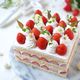 苺のスクエアケーキ