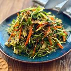 豆苗・新じゃが・にんじんとひじきの胡麻ぽんサラダ