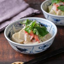 レンジで簡単!高野豆腐とカニカマのしょうが煮