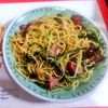 moの作ってみた!投稿(ベーコンきのことたっぷり水菜のペペロンチーノ)