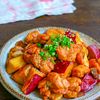 鶏肉とさつまいもの黒酢照り炒めの工程7