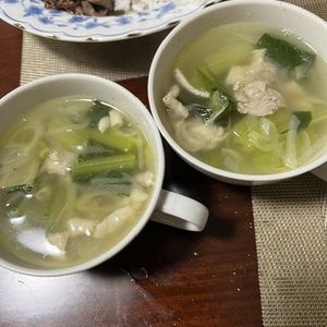 Hikeyの作ってみた!投稿(【お肉のカット無し】 私のずぼらチキンスープ　旨味がぎゅっ♪)