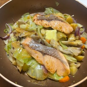 こむぎの作ってみた!投稿(【基本のちゃんちゃん焼】北海道の定番/野菜たっぷり/ワンパン)