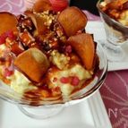 さつまいもクリームのパフェ黒蜜風味