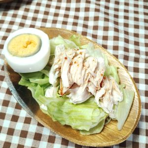 M＊Pの作ってみた!投稿(レンチンささみのスイートチリサラダ)