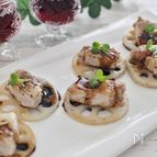 レンコンと豚肉のソテー、バルサミコソース