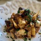ハマるお味！エリンギとサバ缶のソテー