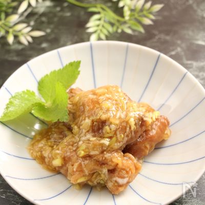 レンジで1分30秒！唐揚げの柚子葱和え