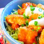 鶏むね肉のオイマヨ和え丼の作り方