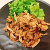 りんの作ってみた!投稿(豚肉とたっぷりきのこのにんにく醤油炒め)