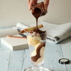 父に捧げるバレンタインメルティービールチョコのパフェ