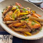 塩鮭と牛蒡のさっぱり南蛮漬け/野菜もたっぷりとれる