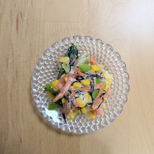 ゆいの作ってみた!投稿(【ひじきと小松菜の鶏がらマヨ和え】レンジで簡単おいしい！)