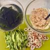 【わかめと胡瓜のおかか味噌マヨサラダ】ちくわの旨味！ごま香るの下準備
