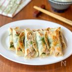 余った餃子の皮で簡単！豚こまで作る「棒餃子風」