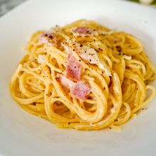 ワンパンで♪生クリームいらずのカルボナーラ