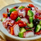デパ地下デリ風『タコと彩り野菜のマリネ』