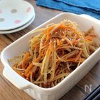 レンジで簡単♪きんぴらごぼう。