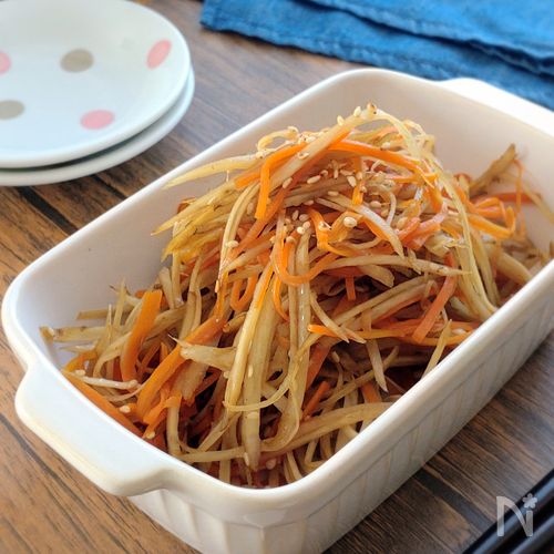 レンジで簡単♪きんぴらごぼう。