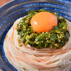 レンジで簡単！万能ニラだれで食べる│にら玉ぶっかけそうめん