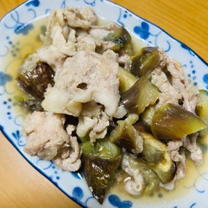 ふぁーの作ってみた!投稿(秋なすと豚肉の和風♡生姜おろし煮【#簡単 #時短 #節約】)