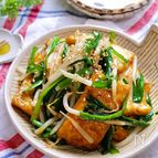 スタミナ系節約おかず♡『レバニラ風厚揚げ』調味料オール１☆