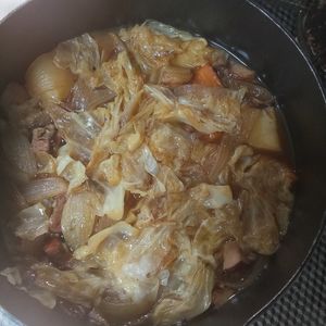 鶏皮坊主の作ってみた!投稿(厚切りベーコンとたっぷり野菜のポトフ)