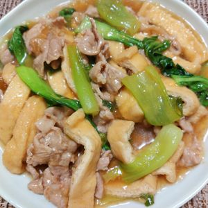 よっこの作ってみた!投稿(【チンゲン菜と豚肉のとろみ煮】7分でできるポカポカおかず！)