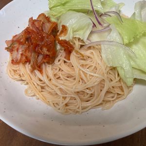 Mariの作ってみた!投稿(うま辛!そうめんビビン麺【#簡単#時短#夏休み#ランチ】)