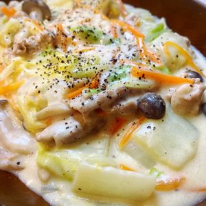みおの作ってみた!投稿(チーズで濃厚！白菜のクリーム煮)