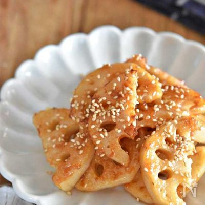 れんこんの味噌マヨ照り焼き