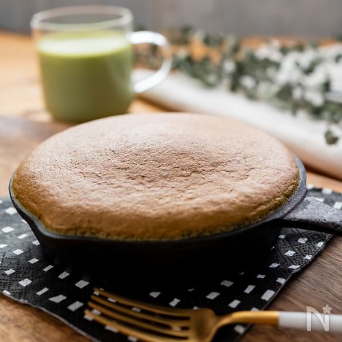 【大人のぐりとぐらのカステラパンケーキ】ふわしゅわ♩抹茶味♡