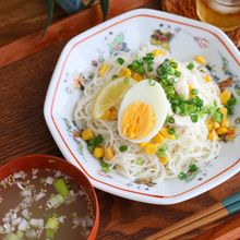 夏バテ予防に！冷やしつけめん風♪【冷やし塩レモンそうめん】