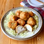 カリフラワーの肉巻きチーズパン粉揚げ