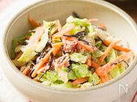 ひじきとキャベツの【梅ごまマヨサラダ】　