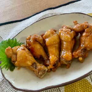 グリーンラテの作ってみた!投稿(めんつゆで簡単！＊手羽元のレモンさっぱり照り煮＊)