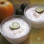 フローズン梨とすだちのサイダー割り