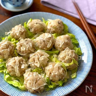 もちふわヘルシー♪【レンジで簡単!お豆腐シュウマイ】