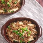 ピリ辛肉みそのっけレンジ豆腐