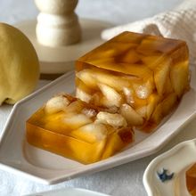 【材料4つ】混ぜるだけ簡単！桃とほうじ茶のゼリーテリーヌ