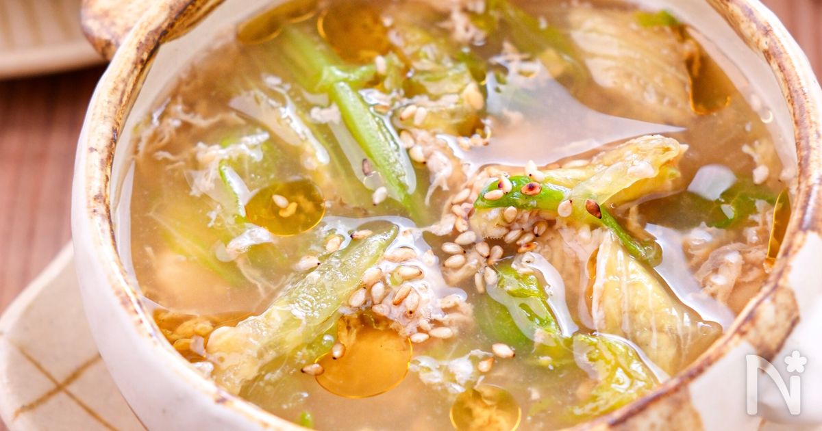 【レタスと卵のスープ】中華風♪簡単すぐでき！