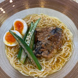 楽ラク手抜キッチン🐶🐾の作ってみた!投稿(レンジで簡単『冷やしカレーそうめん』鯖缶&豚肉旨みたっぷり♡)