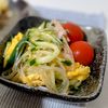 莉子の作ってみた!投稿(【きゅうりと炒り卵の春雨サラダ】ツルっとヘルシー♬︎中華風♡)