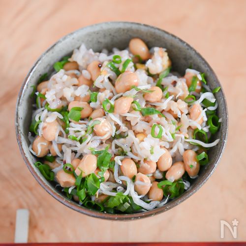 栄養たっぷり！しらす大葉納豆ごはん
