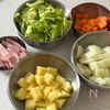 たっぷり野菜のミネストローネの工程1