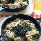 余ったお餅で照り焼きチキン餅ピザ