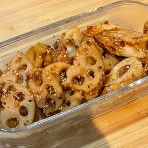 mimimiの作ってみた!投稿(ごはんに合う甘辛副菜♡『蓮根とちくわの甘辛ごまおかか炒め』)