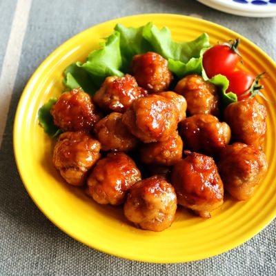 【豚こまで♪照り焼きミートボール】揚げずに簡単！子供に人気